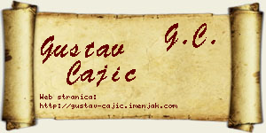 Gustav Cajić vizit kartica